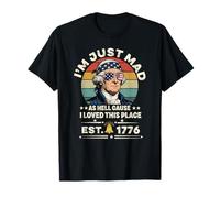 Drapeau américain « I Just Mad As Hell Cause I Love This Place » T-Shirt