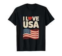 Drapeau américain I Love USA Pride T-Shirt