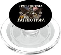Drapeau américain « I Put The Tism in Patriotism Athletic Eagle Raccoon » PopSockets PopGrip pour MagSafe