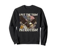 Drapeau américain « I Put The Tism in Patriotism Athletic Eagle Raccoon » Sweatshirt