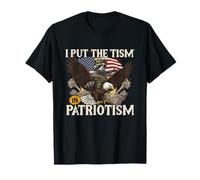 Drapeau américain « I Put The Tism in Patriotism Athletic Eagle Raccoon » T-Shirt