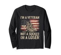 Drapeau américain I'm Veteran Not A Sucker Or A Loser Manche Longue