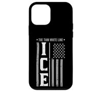 Drapeau américain Immigrant Ice The Thin White Line pour Hommes, Femmes, Enfants Coque pour iPhone 12 Mini
