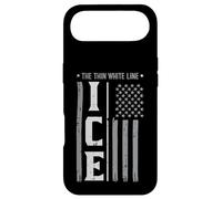 Drapeau américain Immigrant Ice The Thin White Line pour Hommes, Femmes, Enfants Coque pour iPhone Air