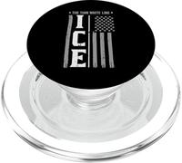 Drapeau américain Immigrant Ice The Thin White Line pour Hommes, Femmes, Enfants PopSockets PopGrip pour MagSafe