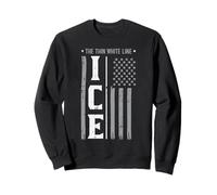 Drapeau américain Immigrant Ice The Thin White Line pour Hommes, Femmes, Enfants Sweatshirt
