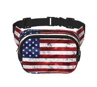 Drapeau américain indépendance 4 juillet unisexe taille réglable carré double couche pour activités de plein air voyage course randonnée, Noir , Taille unique