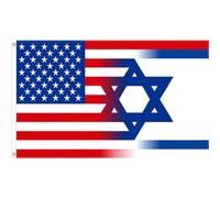Drapeau Américain Israélien Me Tiens avec Le Drapeau Israélien Double Facteur Israël Drapeau Israélien American Israel Flag Banner Signs Flag