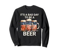 Drapeau américain « It's A Bad Day to Be Beer » du 4 Juillet Sweatshirt