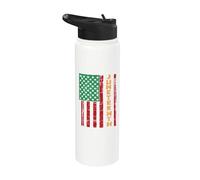 Drapeau américain Juneteenth Stainless Steel Insulated Water Bottle