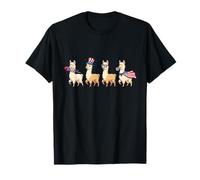 Drapeau américain Lama drôle 250 Ans 4 Juillet T-Shirt