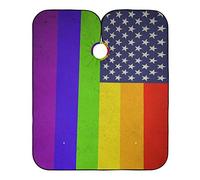 Drapeau Américain Lgbt Gay Pride Usa Cape De Coupe Accessoires Blouse Coiffeur Imperméable Cape De Cheveux Pour Salon Barber Barbiers 140X168Cm