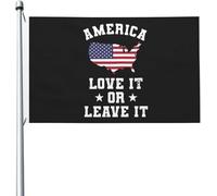 Drapeau américain « Love It Or Leave It » 3 x 5 pi, drapeaux lumineux