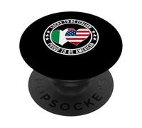 Drapeau américain Lucky to Be Italian Proud to Be PopSockets PopGrip Adhésif