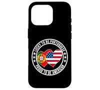 Drapeau américain Lucky to Be Portuguese Proud to Be Coque pour iPhone 16 Pro