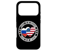 Drapeau américain « Lucky to Be Russian Proud to Be » Coque pour iPhone 17 Pro