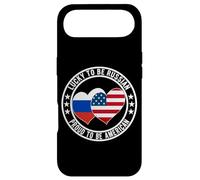 Drapeau américain « Lucky to Be Russian Proud to Be » Coque pour iPhone Air