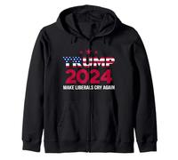 Drapeau américain « Make Liberals Cry Again » de Trump 2024 Sweat à Capuche