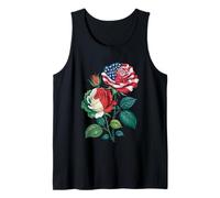 Drapeau américain Mexicain Roses Patriotique Floral fierté Femme Homme Débardeur