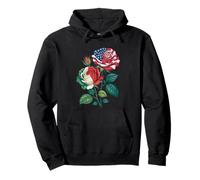 Drapeau américain Mexicain Roses Patriotique Floral fierté Femme Homme Sweat à Capuche