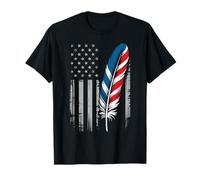 Drapeau américain - Mois de la fierté indigène des Plumes indigènes T-Shirt