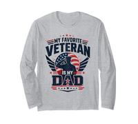 Drapeau américain My Favorite Veteran is My Dad Manche Longue