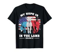 Drapeau américain « My Hope is in The Lamb Christian God Jesus » T-Shirt