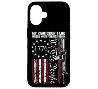 Drapeau américain My Rights Don't End Where Your Feelings Begin Coque pour iPhone 16
