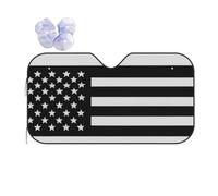 Drapeau Américain Noir Et Blanc Imprimé Voiture Couverture Pare Brise Universelle Pare-Soleil Anti UV Voiture Housses De Soleils pour Voitures Berlines SUV 70x130cm