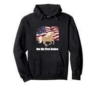 Drapeau américain Not My First Rodeo Horse - Chevaux Vintage Sweat à Capuche