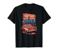 Drapeau américain Oldtimer T-Shirt Patriotique Classique Voiture T-Shirt