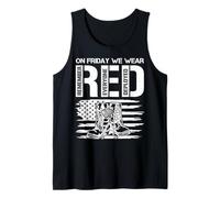 Drapeau américain « on Friday We Wear Red Friday » Débardeur