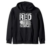 Drapeau américain « on Friday We Wear Red Friday » Sweat à Capuche