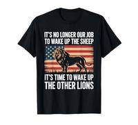 Drapeau américain Patriot Time to Wake The Lions Sheep USA T-Shirt