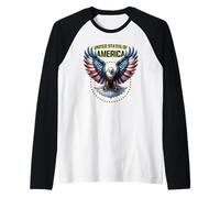 Drapeau américain Patriotique américain Motif Aigle Manche Raglan