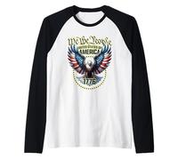 Drapeau américain Patriotique américain Motif Aigle Manche Raglan