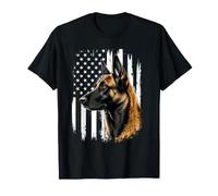 Drapeau américain Patriotique Belge Malinois - Berger Papa T-Shirt