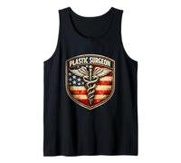 Drapeau américain Patriotique Chirurgien Plastique Caducée Chirurgie USA Débardeur