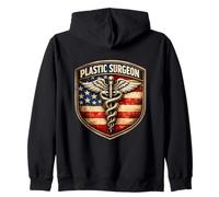 Drapeau américain Patriotique Chirurgien Plastique Caducée Chirurgie USA Sweat à Capuche