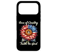 Drapeau américain Patriotique Christian Faith in God Tournesol Coque pour iPhone 17 Pro Max
