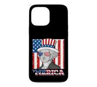 Drapeau américain Patriotique Merica George Washington du 4 Juillet Coque pour iPhone 13 Pro Max