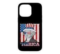 Drapeau américain Patriotique Merica George Washington du 4 Juillet Coque pour iPhone 14 Pro Max