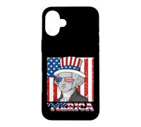 Drapeau américain Patriotique Merica George Washington du 4 Juillet Coque pour iPhone 16 Plus