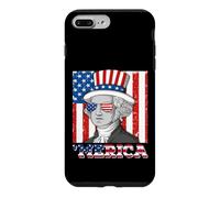 Drapeau américain Patriotique Merica George Washington du 4 Juillet Coque pour iPhone 7 Plus/8 Plus