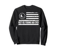 Drapeau américain Patriotique rétro pour pêche sur Glace Sweatshirt