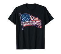 Drapeau américain Patriotism Livin' in The New World with an Old Soul T-Shirt
