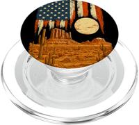 Drapeau Américain Paysage Désert Cactus Western PopSockets PopGrip pour MagSafe