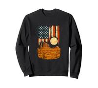 Drapeau Américain Paysage Désert Cactus Western Sweatshirt
