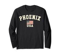 Drapeau américain Phoenix vintage Arizona Souvenir rétro Manche Longue