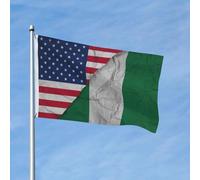 Drapeau américain plié, Nigéria, Nigéria, bannière en polyester, double face, saisonnier, pour jardin, extérieur, maison, cour, festival, décoration, 90 x 150 cm